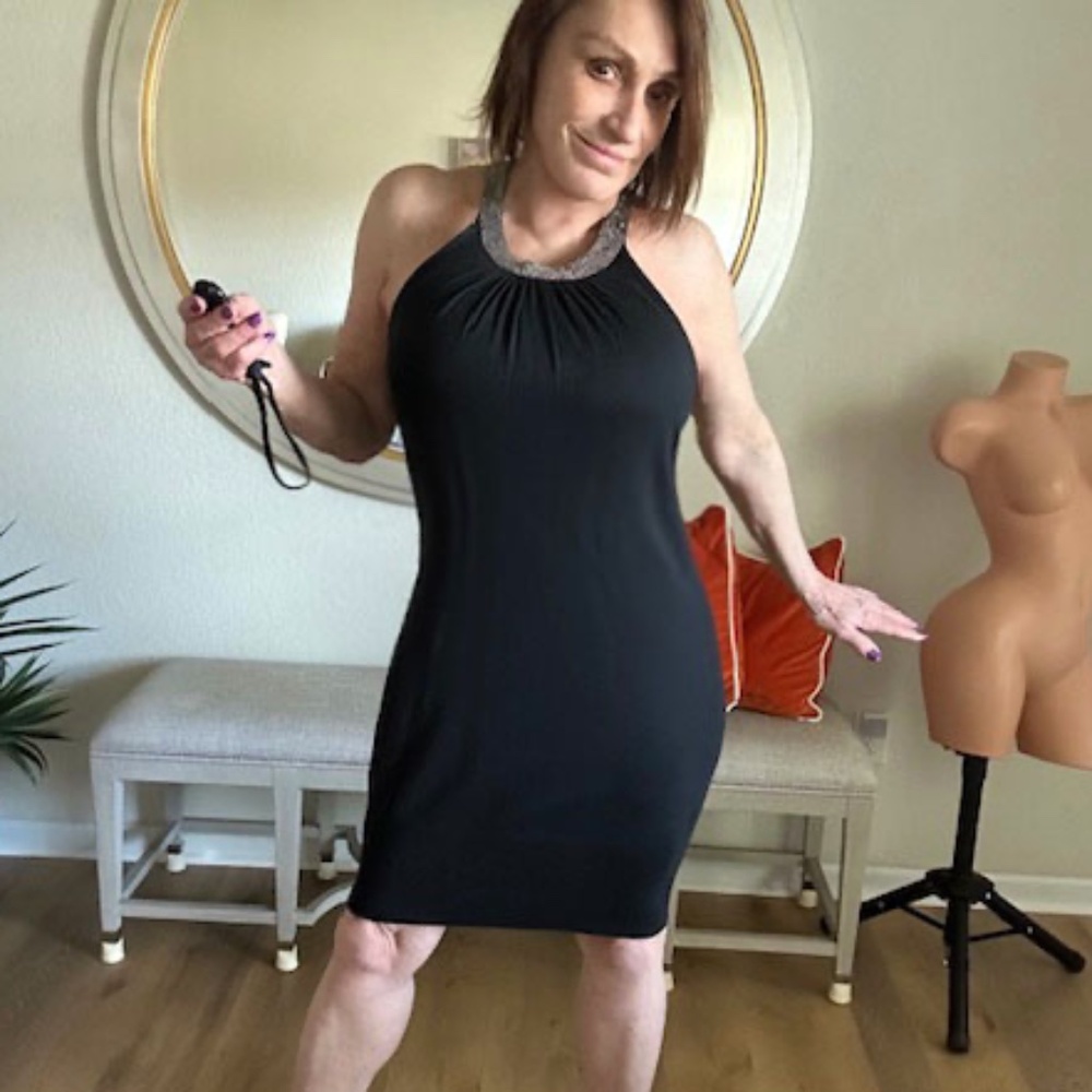 Cashmere black sequin dress MEDIUM